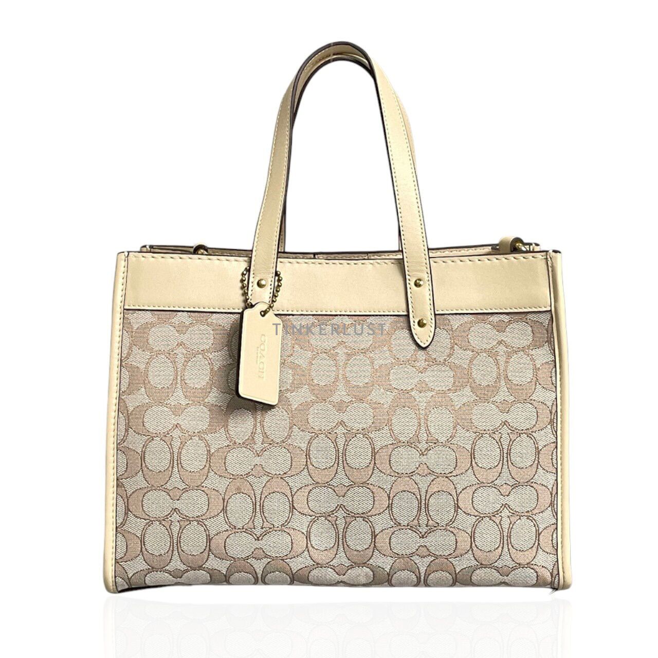 Coach signature canvas tote best sale